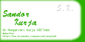 sandor kurja business card